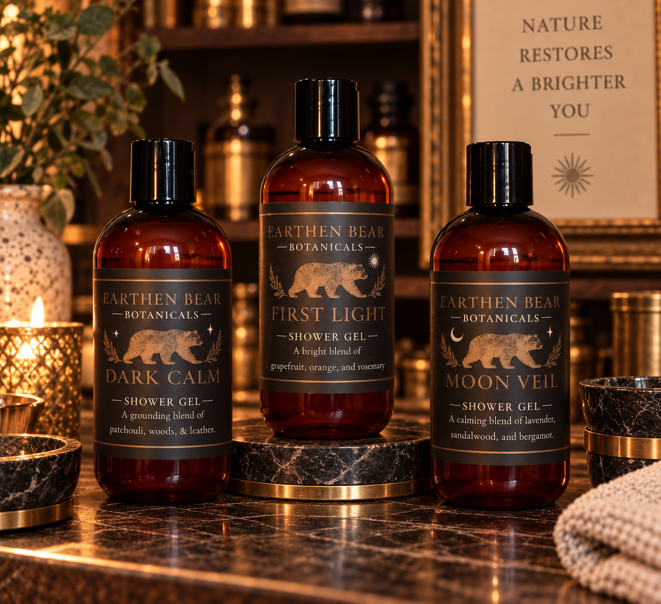 Earthen Bear Botanicals shower gel
