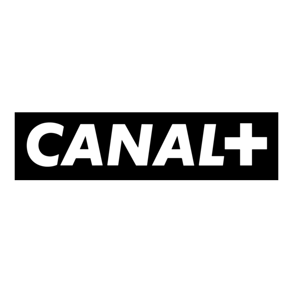 Canal+ logo with white text on a black background and a plus sign