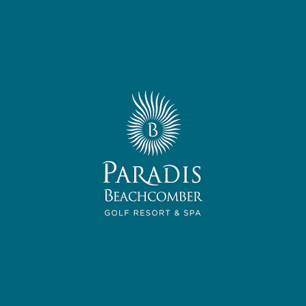 Logo of Paradis Beachcomber Golf Resort & Spa with a sunburst design and the letter B in the center.