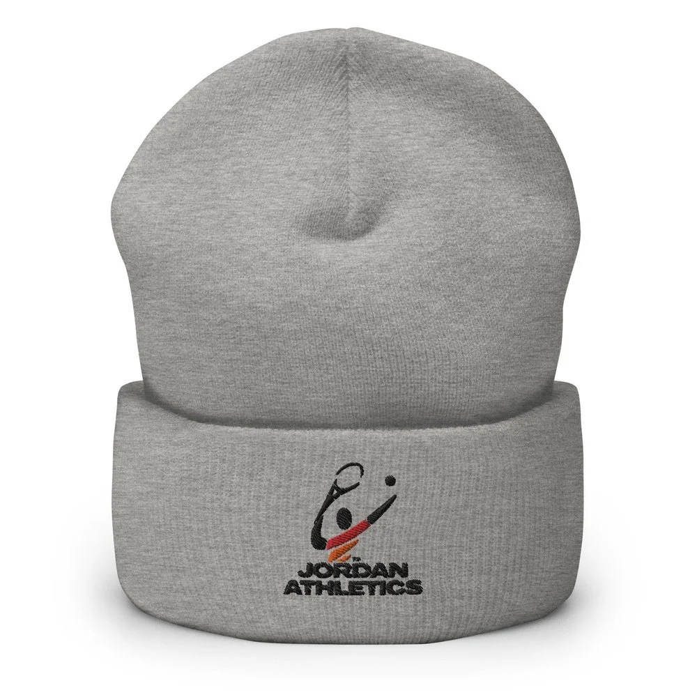 Jordan Athletics Grey Cuffed Beanie
