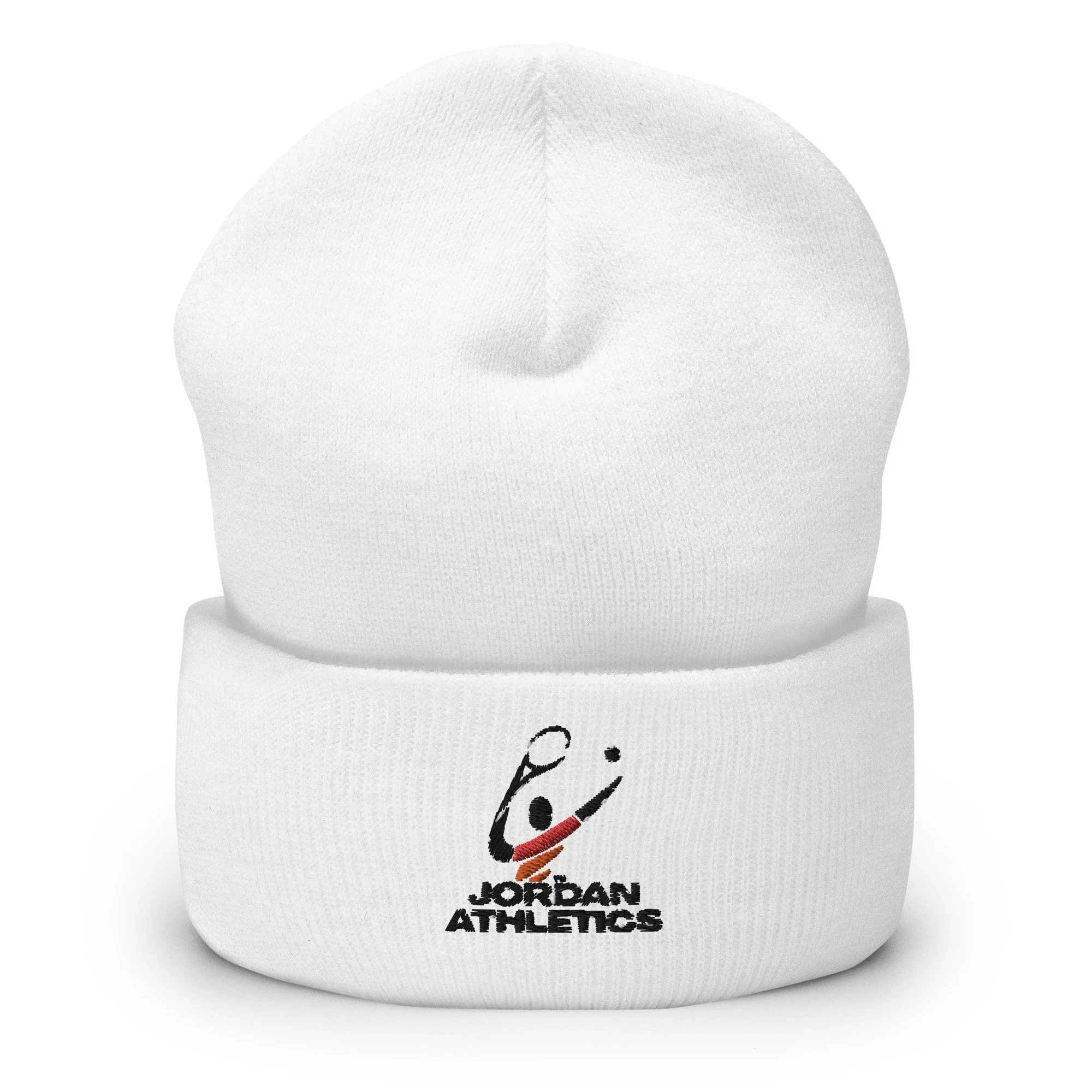 Jordan Athletics White Cuffed Beanie
