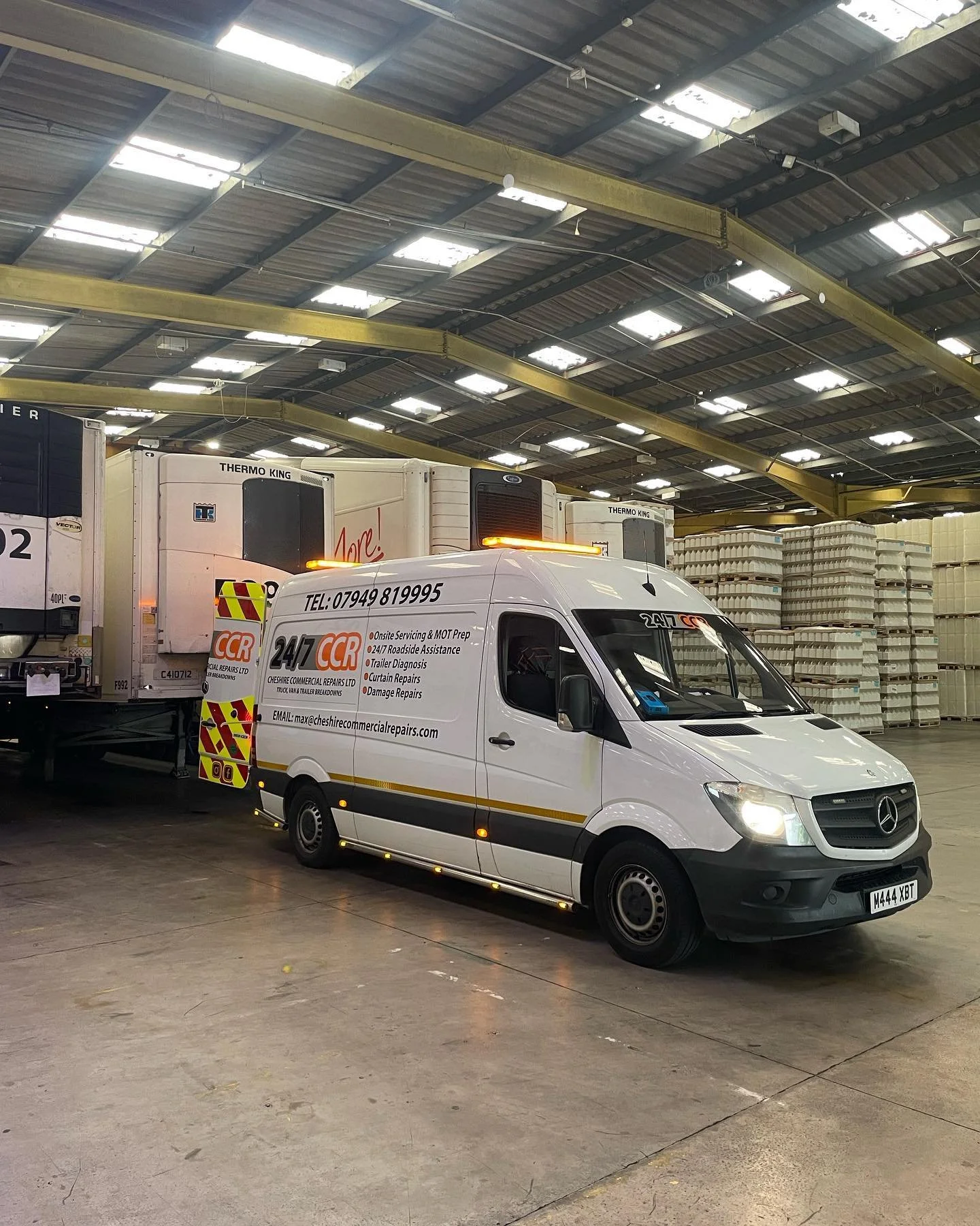 Cheshire Commercial Repairs LTD

&bull; 24/7 commercial breakdown assistance
&bull; On-site servicing &amp; MOT prep
&bull; Trailer diagnostics
&bull; Curtain repairs
&bull; Damage repairs
&bull; Fuel contamination

Call 07949819995 or email

max@che