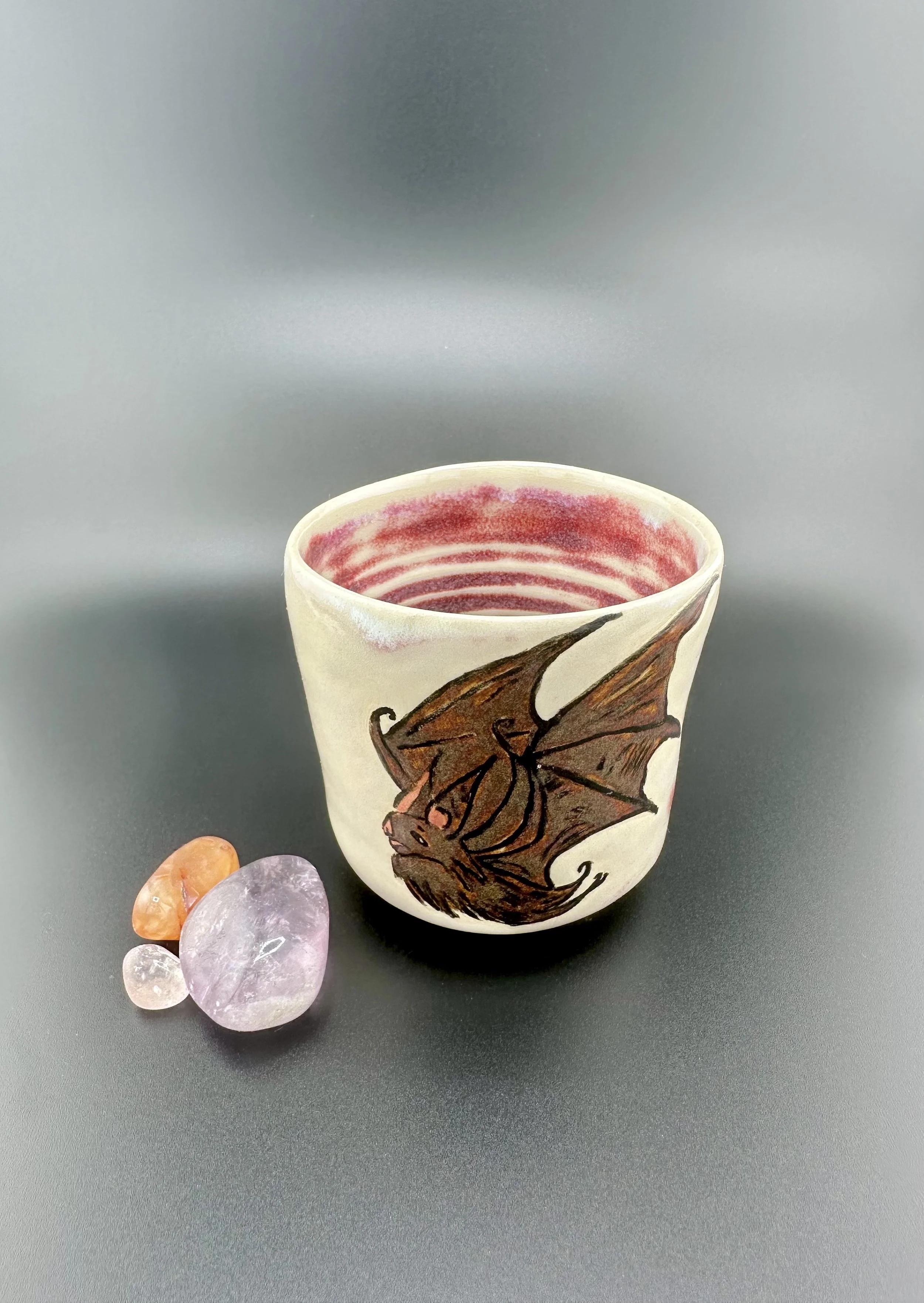 Fledermaus Becher aus Keramik für Hexen