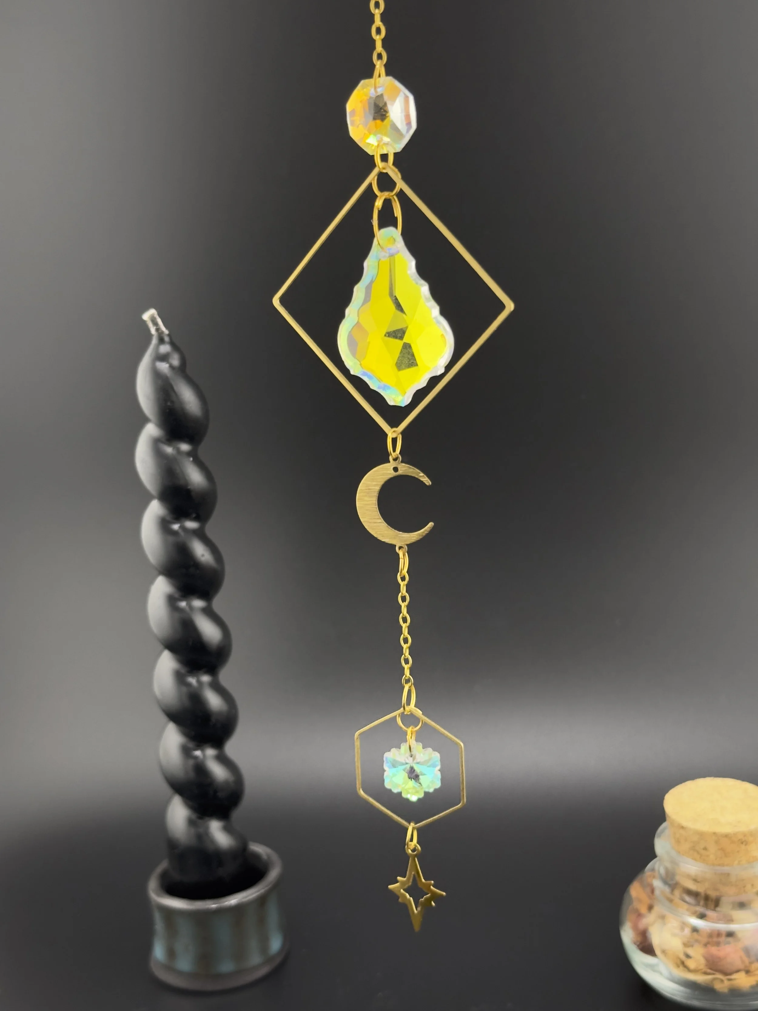 Mond & Stern Suncatcher für Hexen