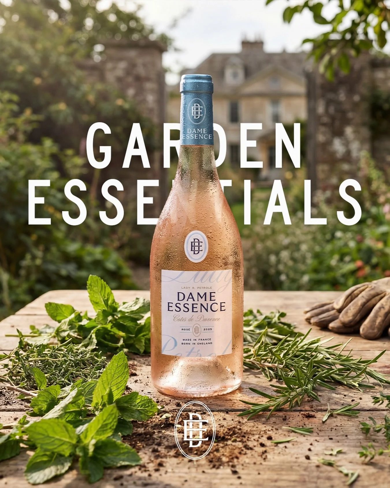 Gardening is thirsty work. Stay hydrated. 🍷 #dameessence #rose #rosewine