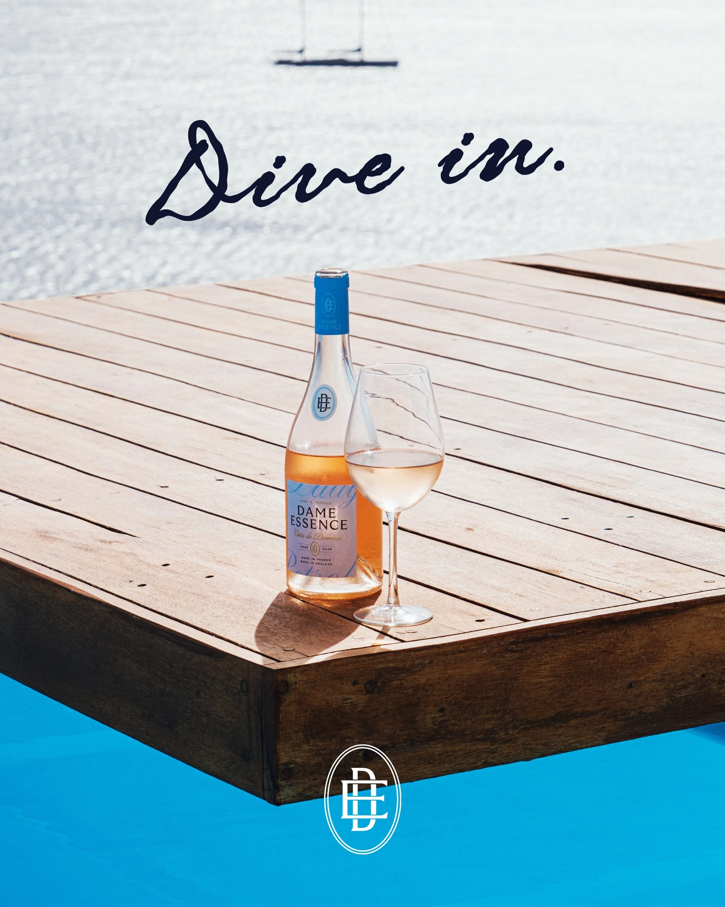 Relax, it&rsquo;s the weekend. Take a sip, have a dip. #dameessence #rose #rosewine