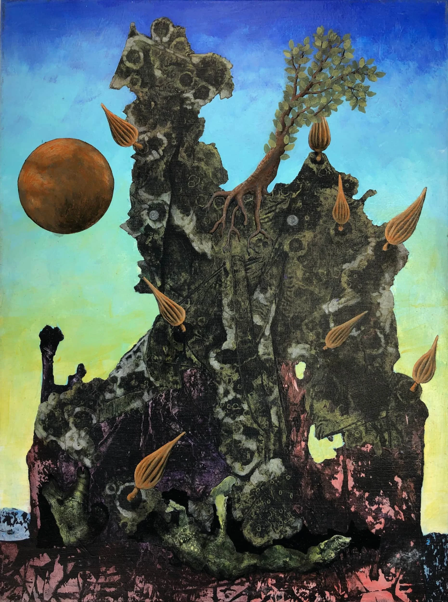 Sleeping Giants, 2020. acrylic on canvas, 24 × 18 in.
