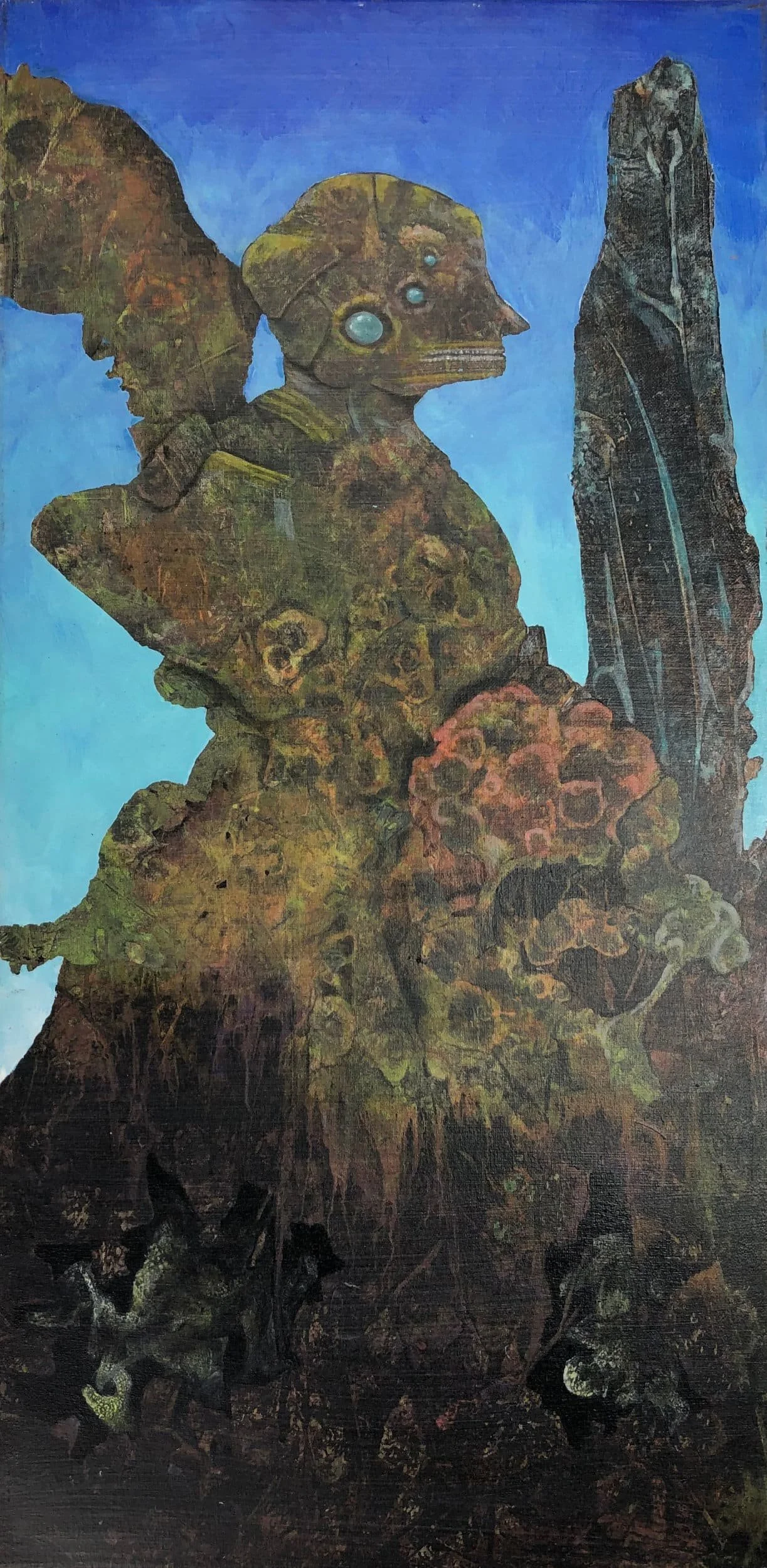Beautiful Oberon, 2019. acrylic on canvas, 30 × 15 in.
