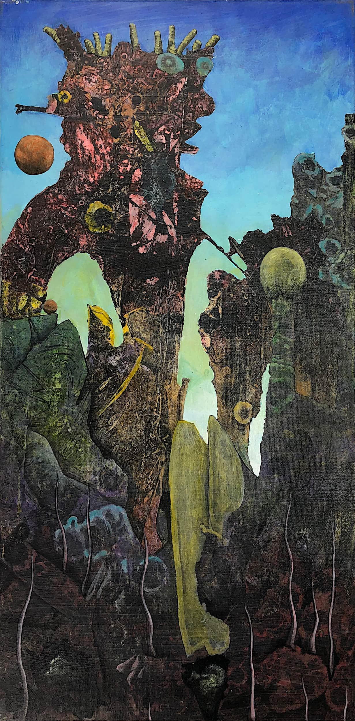Arcadia, 2019. acrylic on canvas, 30 × 15 in.
