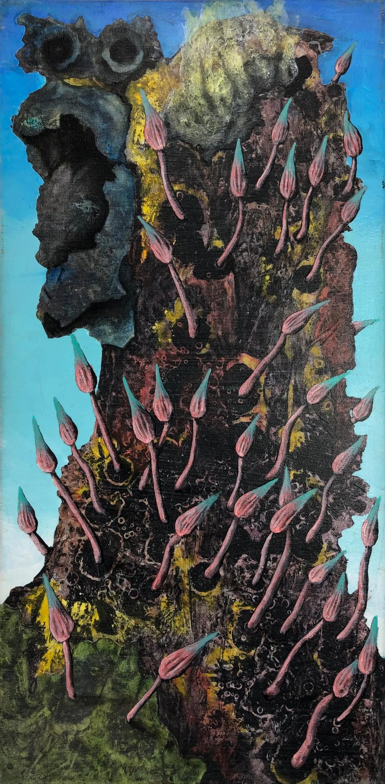 Aglaophotis, 2019. acrylic on canvas, 20 × 10 in.