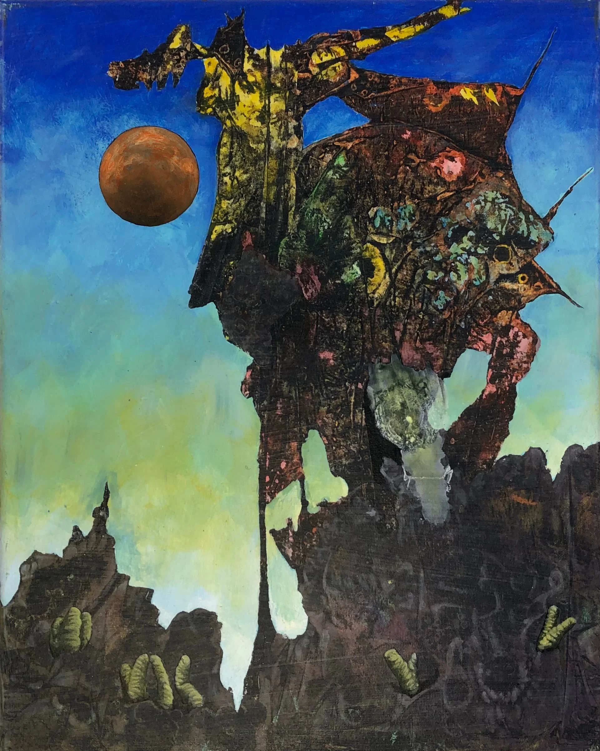 The Moving House, 2019. acrylic on canvas, 20 × 16 in.