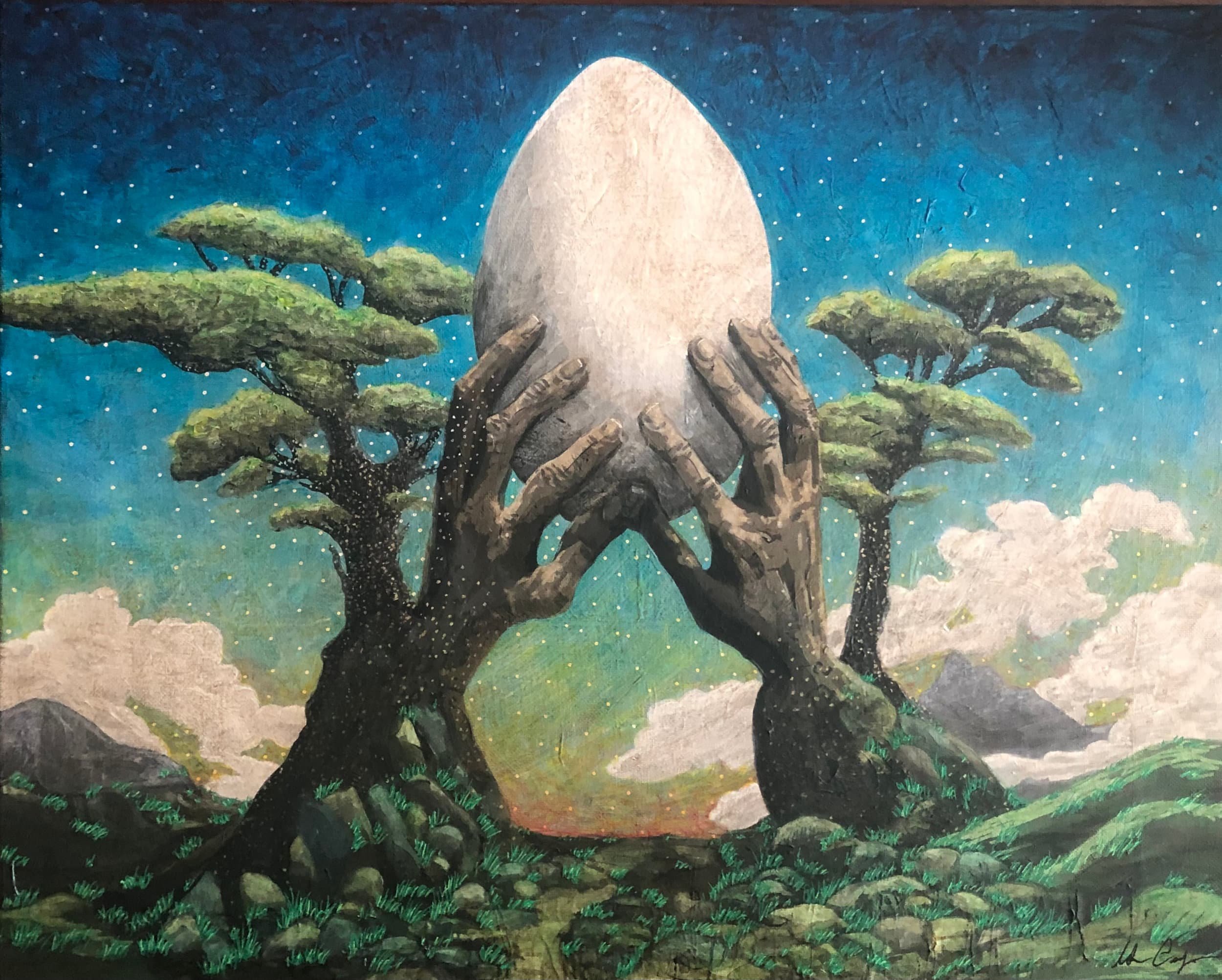 Sunrise Rebirth, 2024. acrylic on canvas, 16 × 20 in.