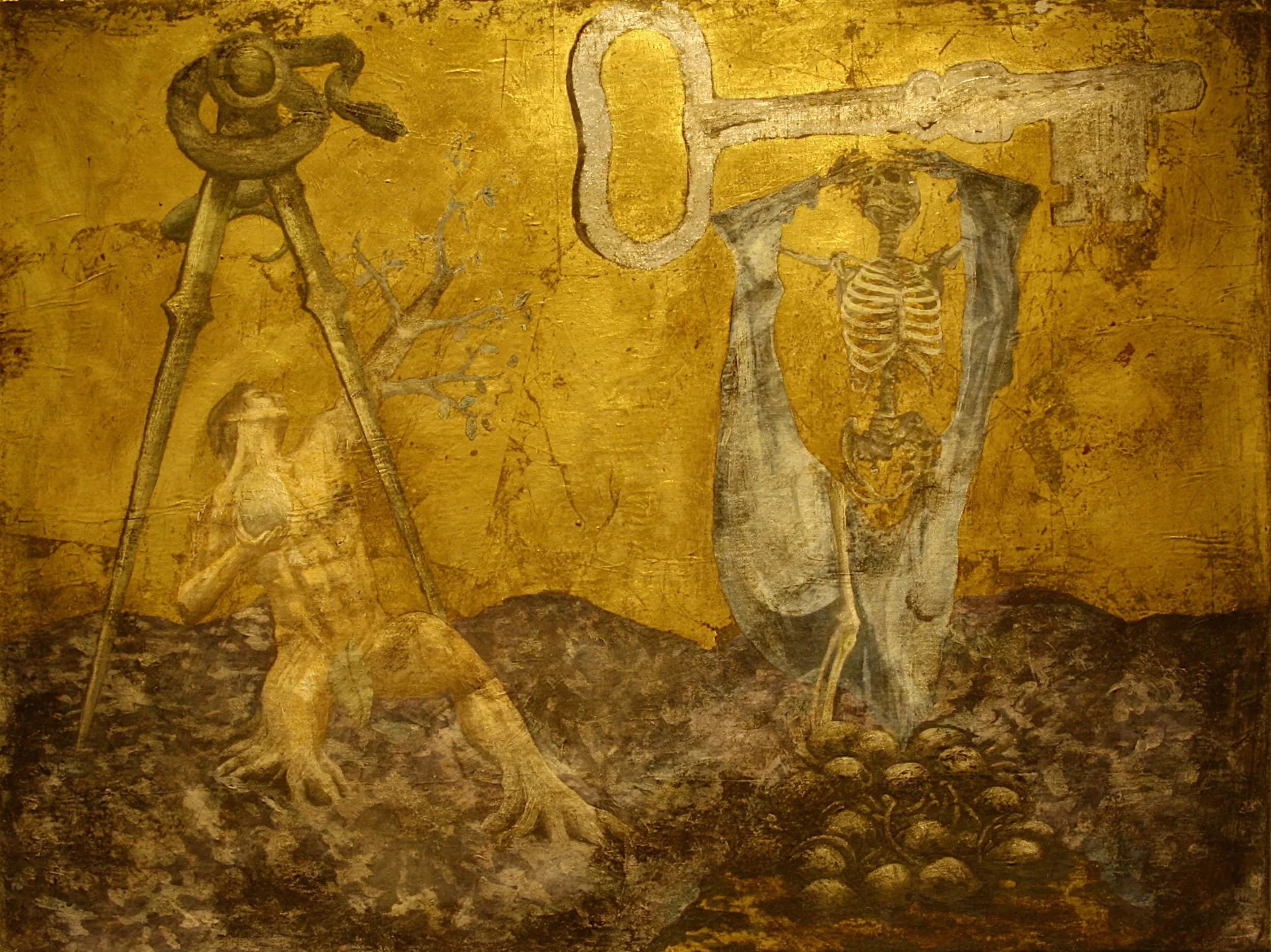 Triumph of the Silver Key, 2012. acrylic/oil on canvas, 18 × 24 in.