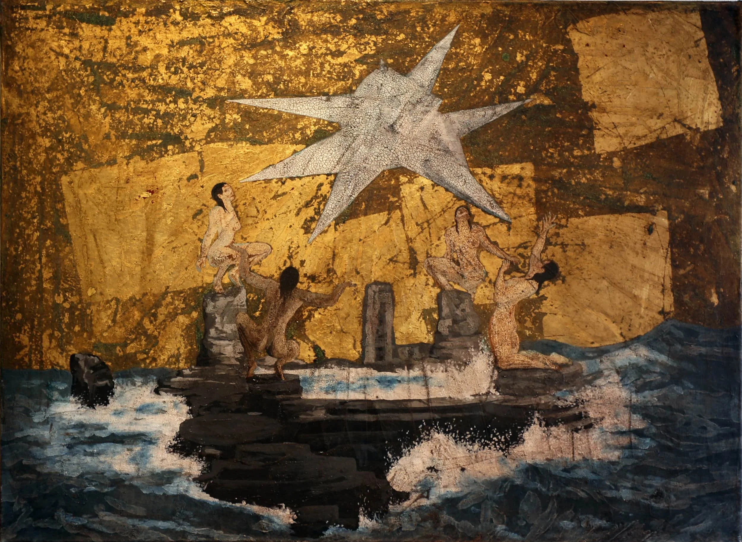The Star Drinkers, 2012. acrylic/oil on canvas, 23 × 30 in.