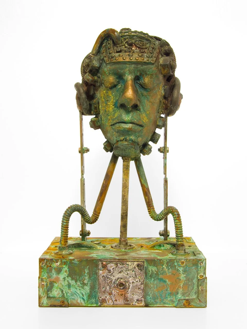 The Dream Machine, 2013. bronze resin/steel/mixed media, 19 × 10× 7 in.