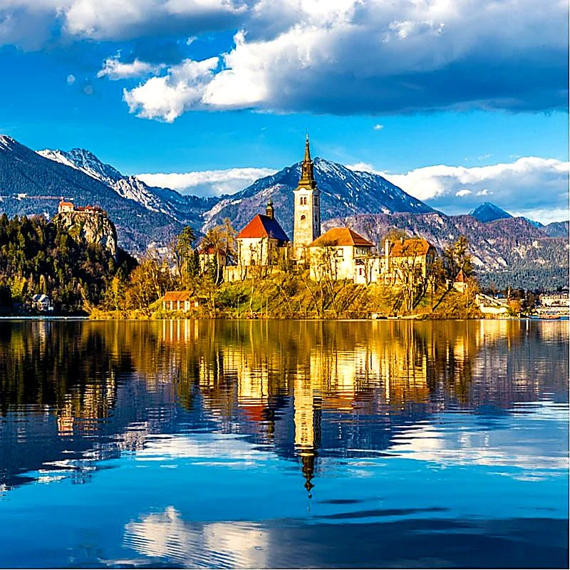 Lake Bled Slovenia alpine travel Ljubljana