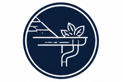 A circular logo featuring a hand watering a plant with leaves.