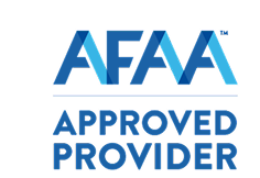 AFAA Approved Provider logo in blue and black text.
