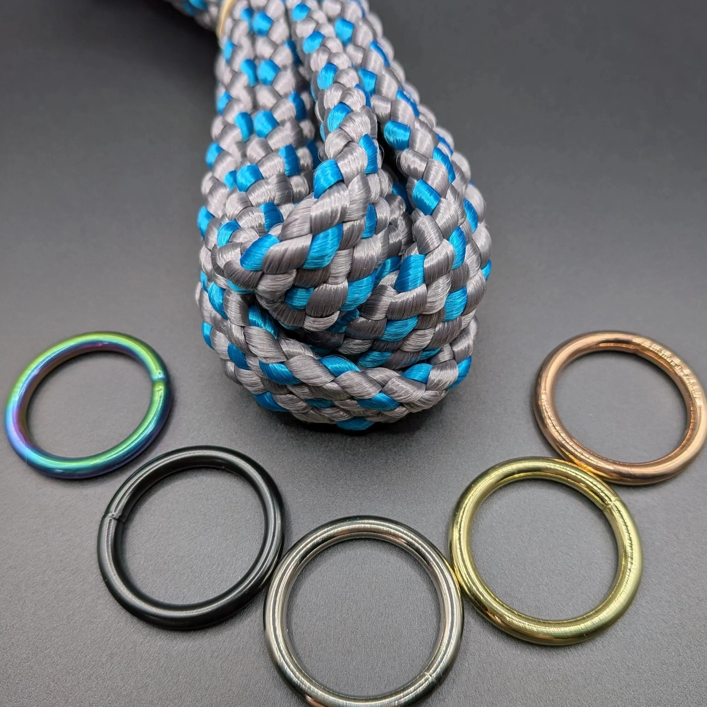 Dotted Grey & Aqua