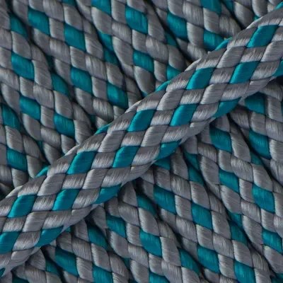 Dotted Charcoal and Aqua
