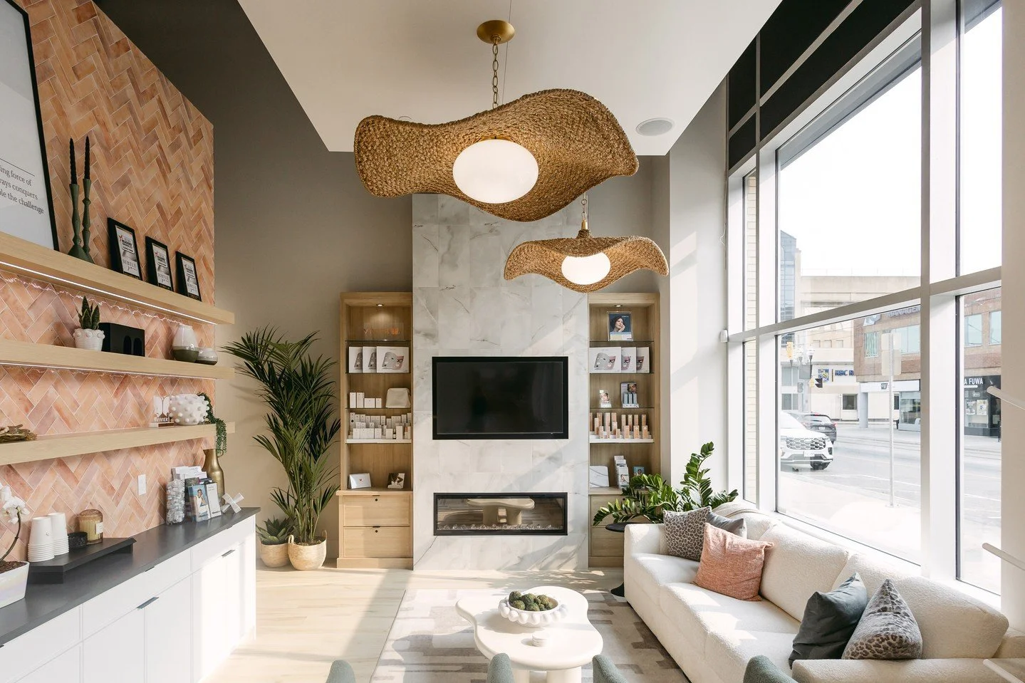 This one was a full build out. Check out some of these before photos!

When Shawna and Greg first showed us their new space it was one BIG blank slate with soaring ceilings, lavender HVAC, and whole lot of potential!! So we took it back to the bones 