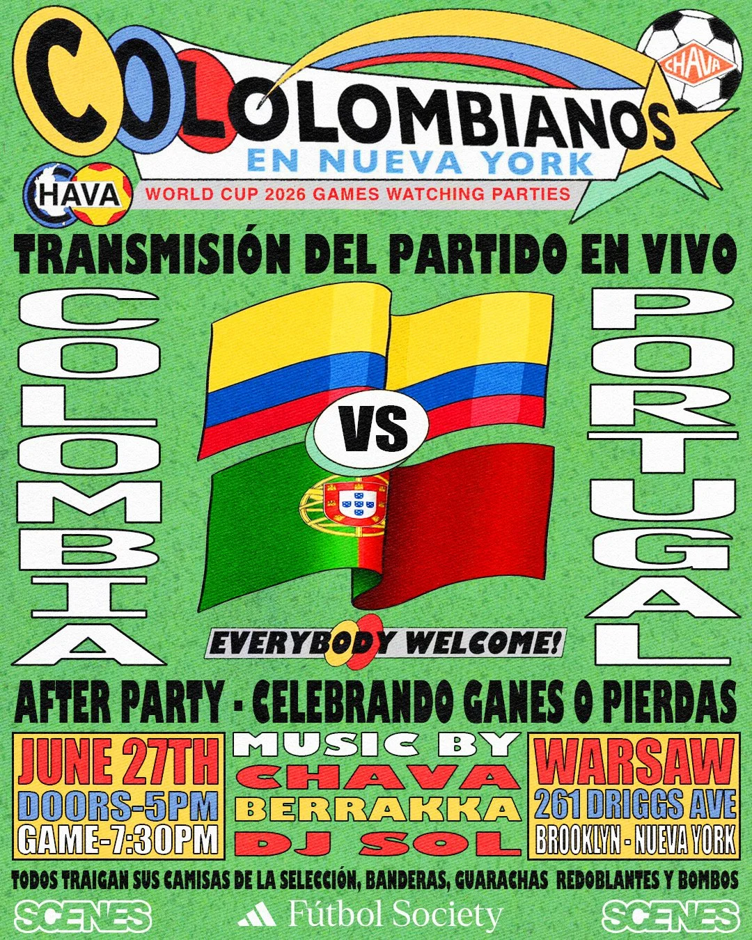 6/27 COL vs POR - WATCHING GAME + PARTY