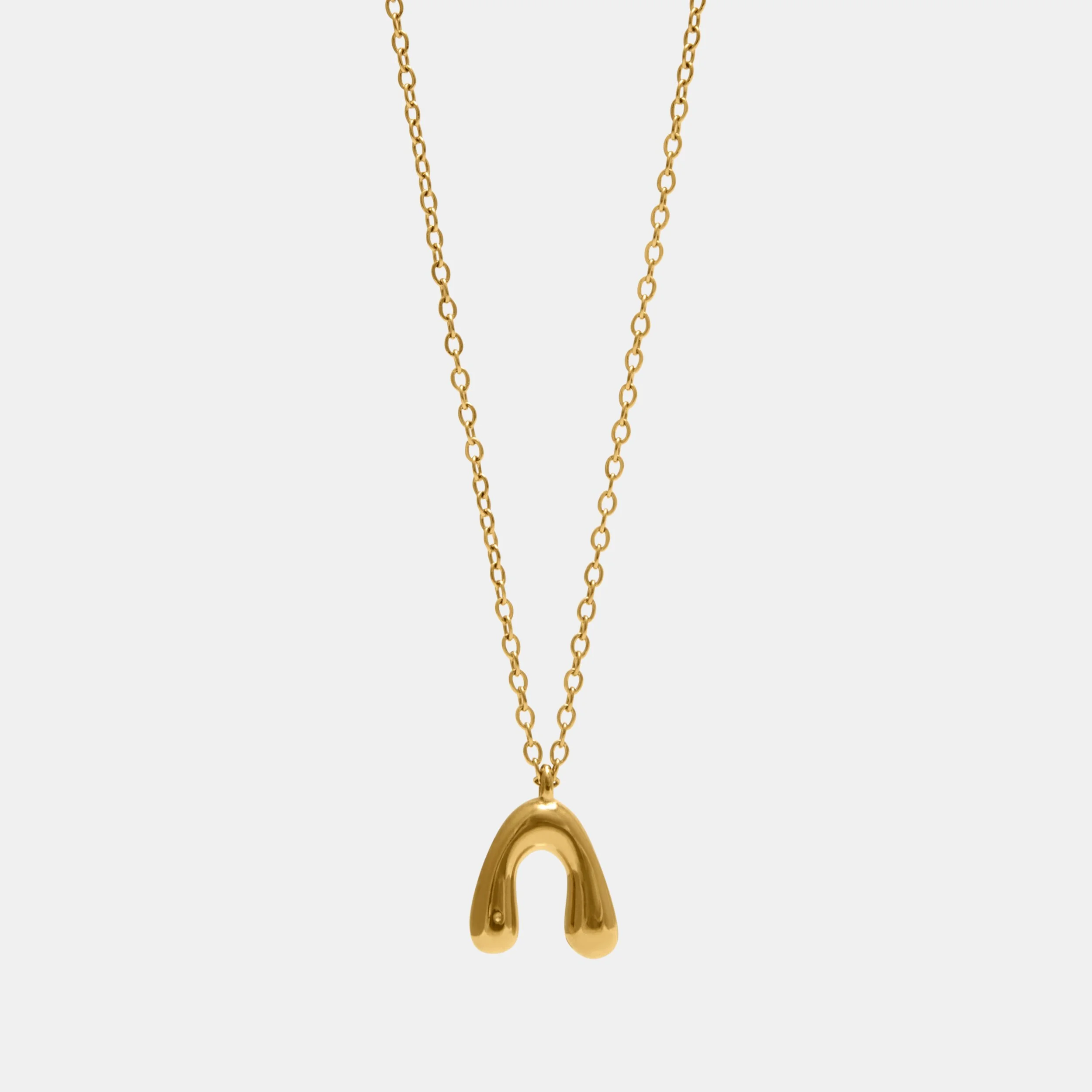 ORGANIC WISH PENDANT NECKLACE ON CABLE CHAIN