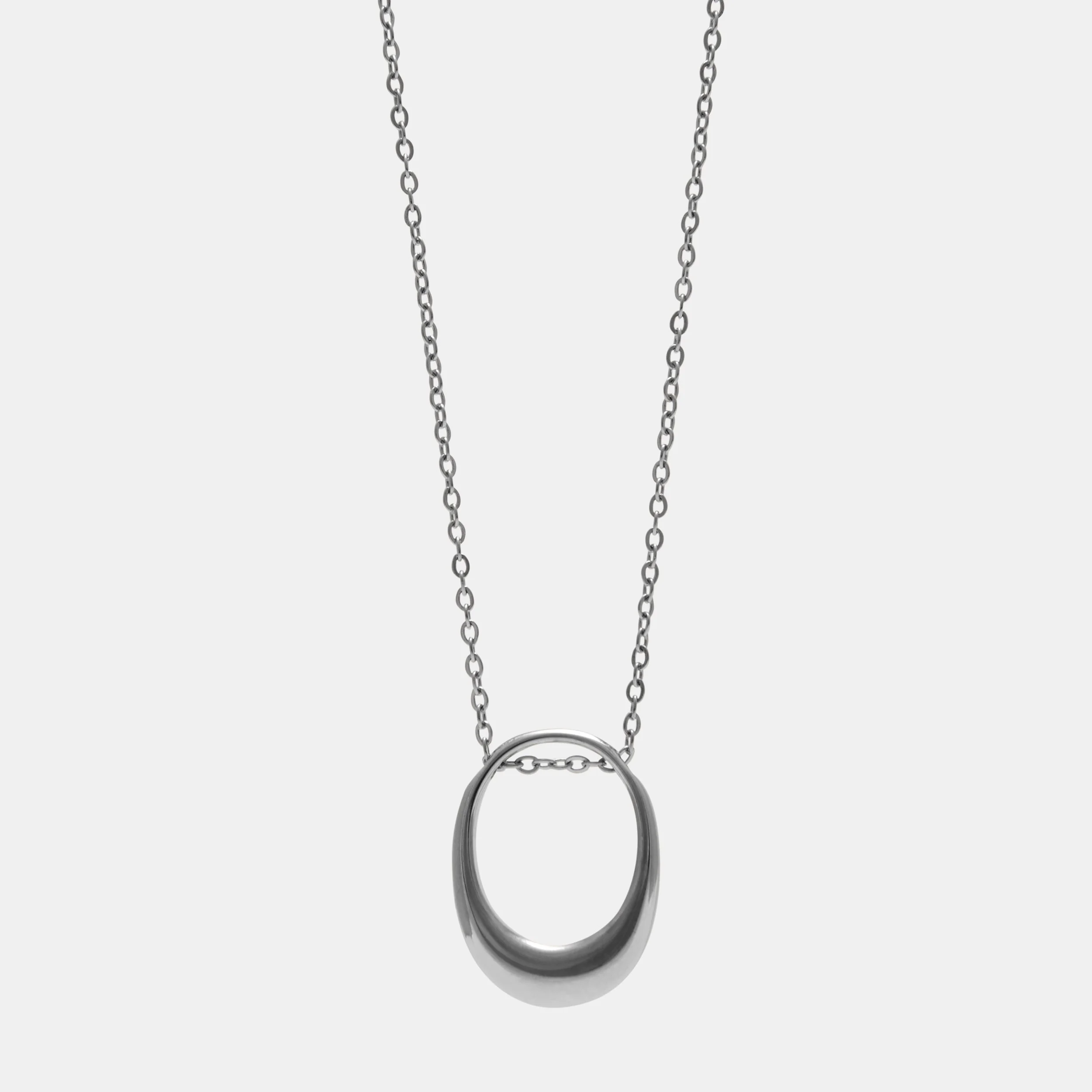 PULLED RING INFINITY PENDANT NECKLACE