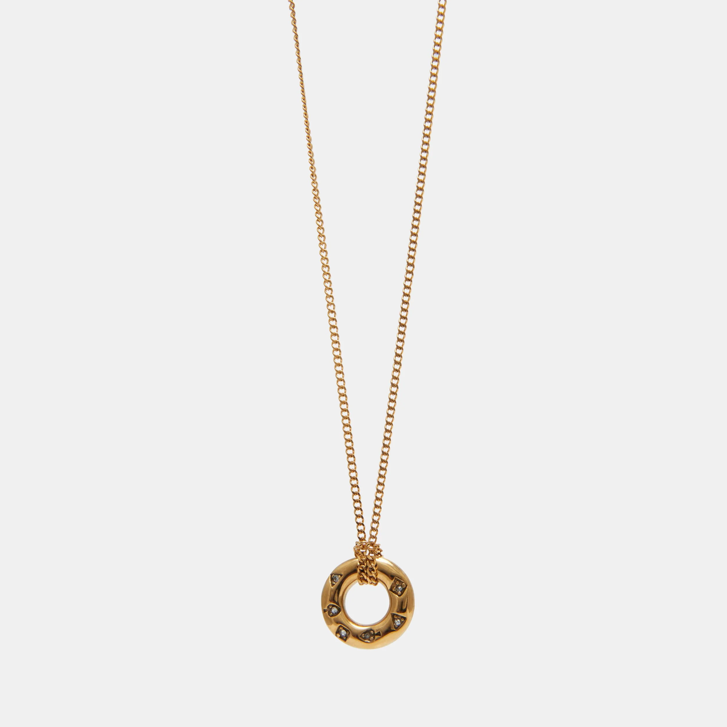 ENCRUSTED RING PENDANT NECKLACE