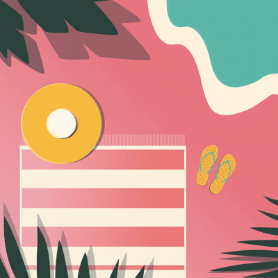Motion design ou image animée place paradisiaque