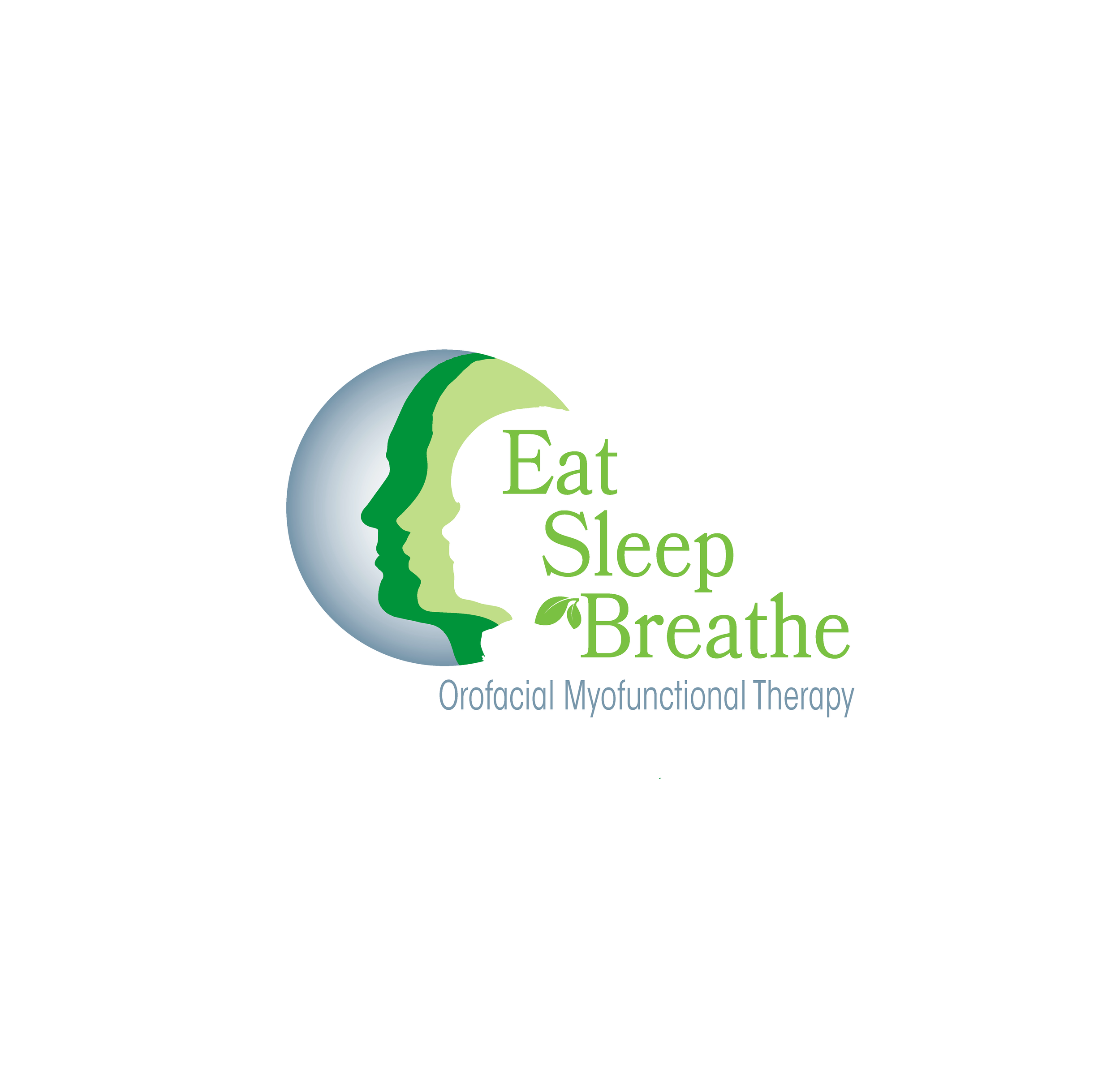 Logo with overlapping profiles of human faces and text reading "Eat Sleep Breathe"