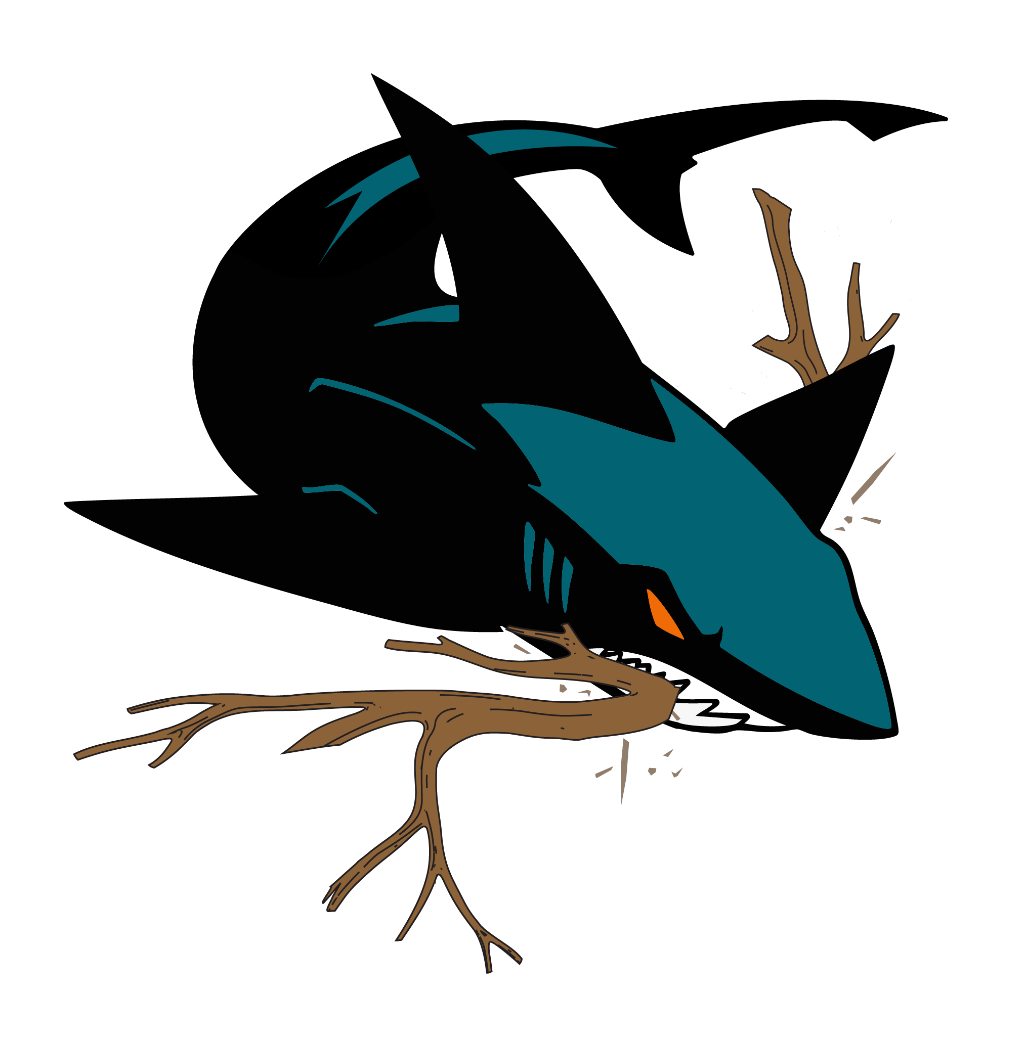 A detailed illustration of a bird perched on a branch.