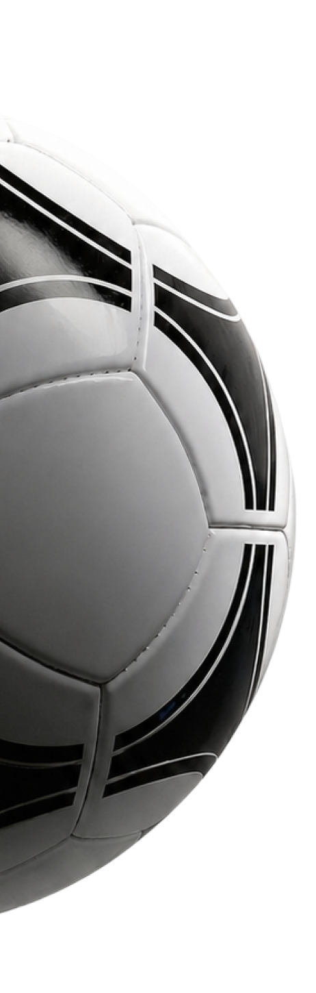 Close-up of a modern soccer ball with black and white panels.