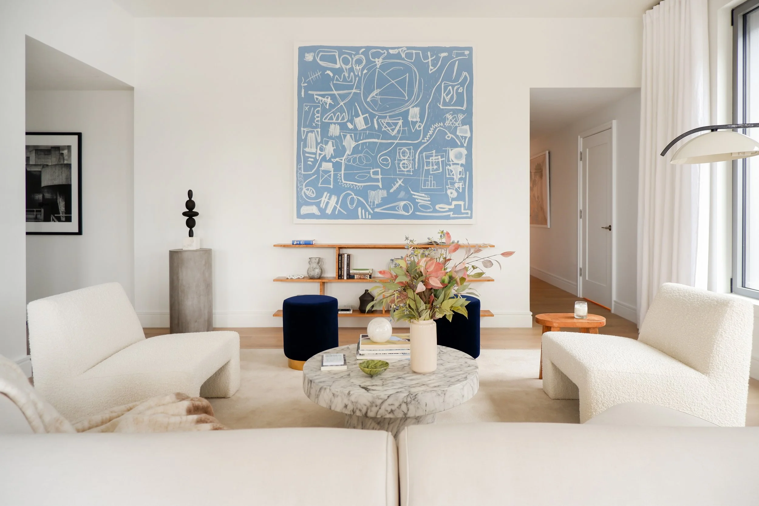 Light + Air staging services for a home located at 540 Sixth Avenue in Chelsea in New York City.