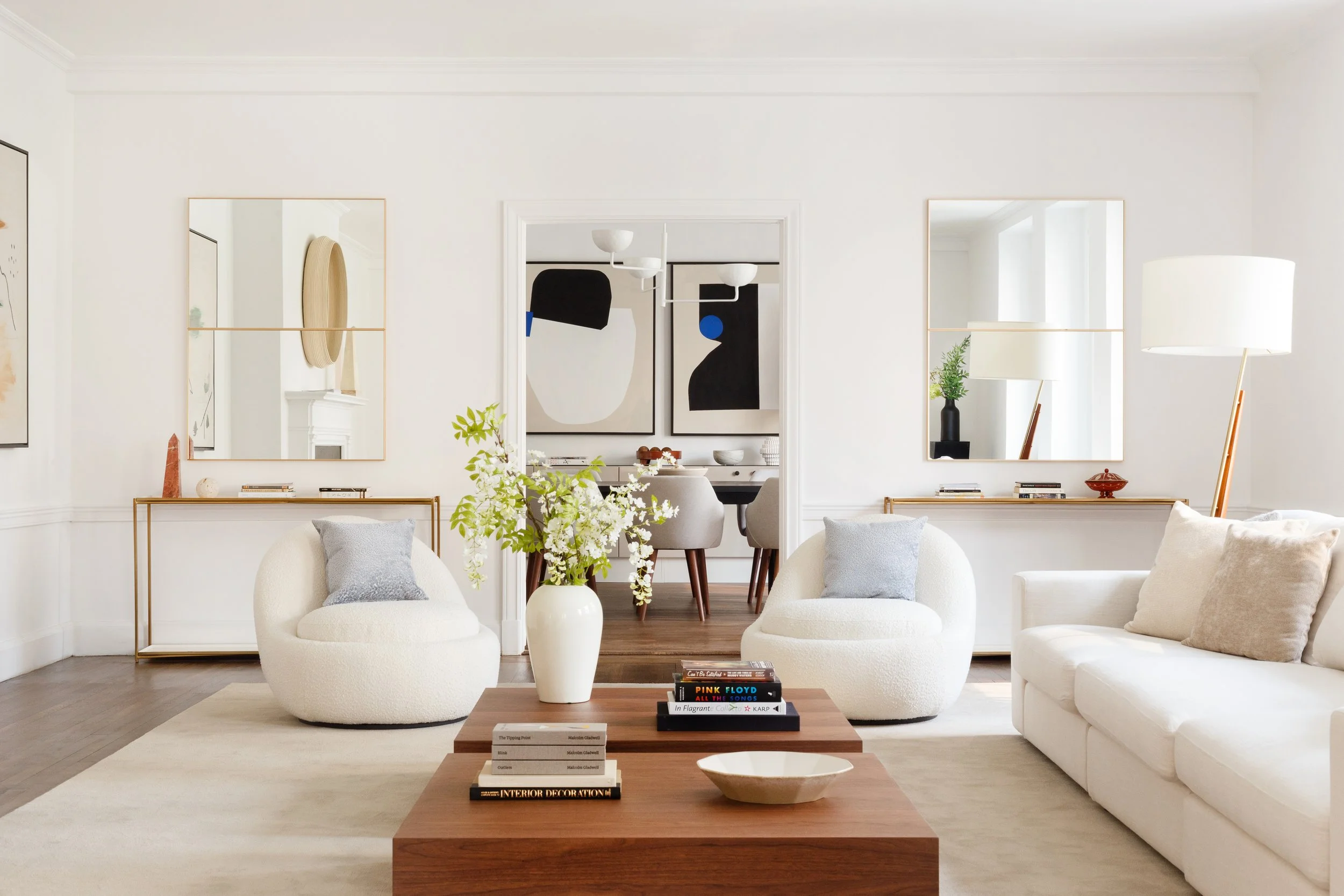 Light + Air staging services for a home located at 133 East 64th Street on the Upper East Side in New York City.