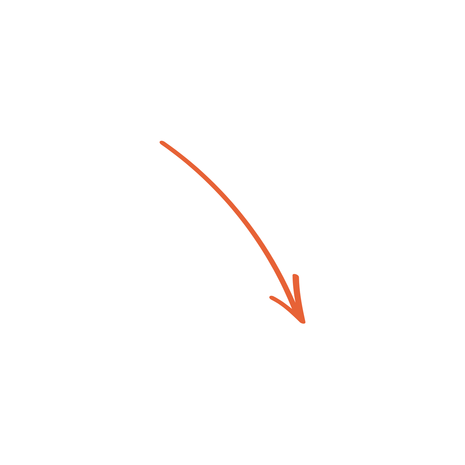 A black background with a red arrow pointing downward and the words "Downward Trend" written beside it.