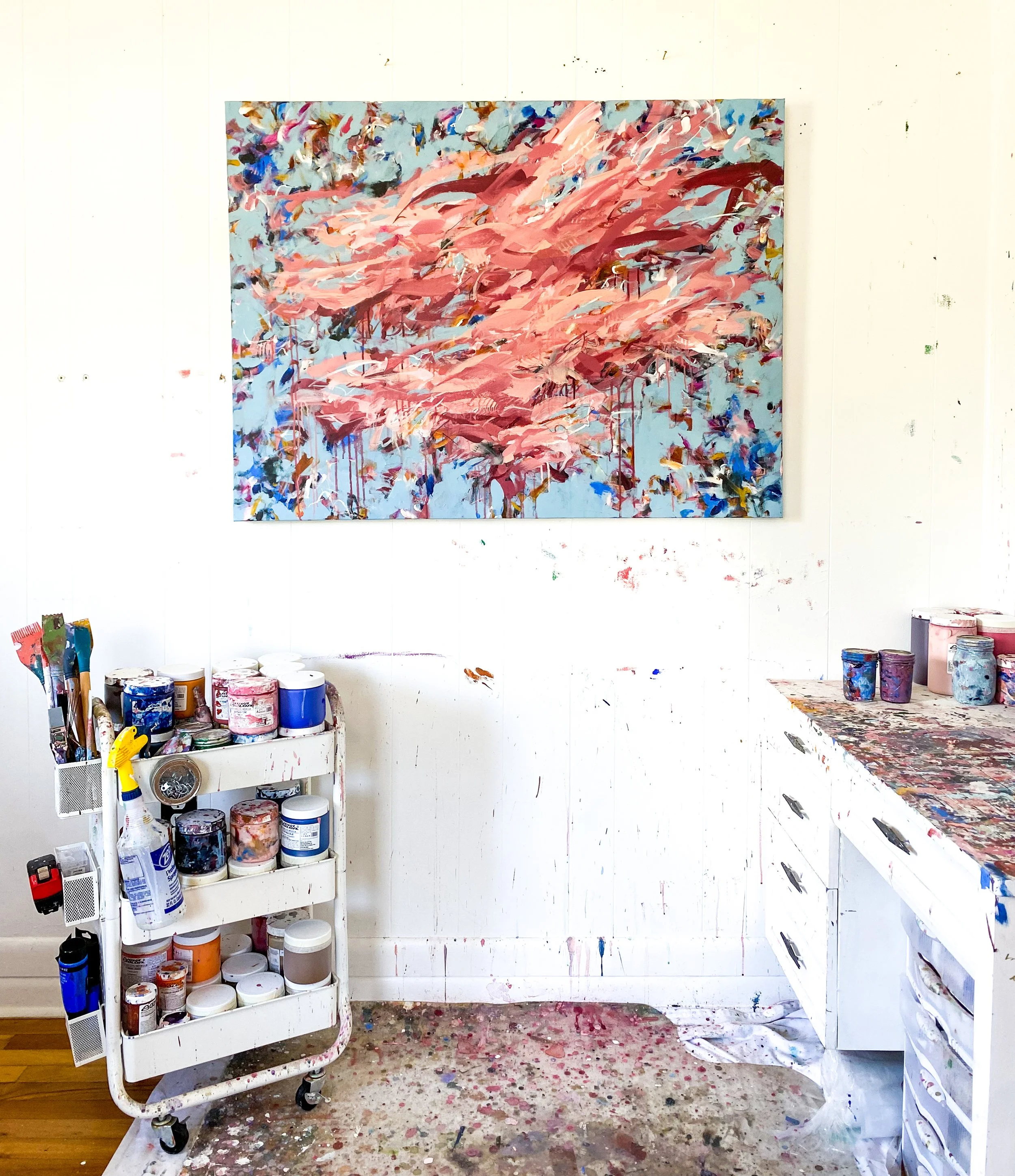"A Crown of Snakes", 36”x48”, Original Abstract Painting