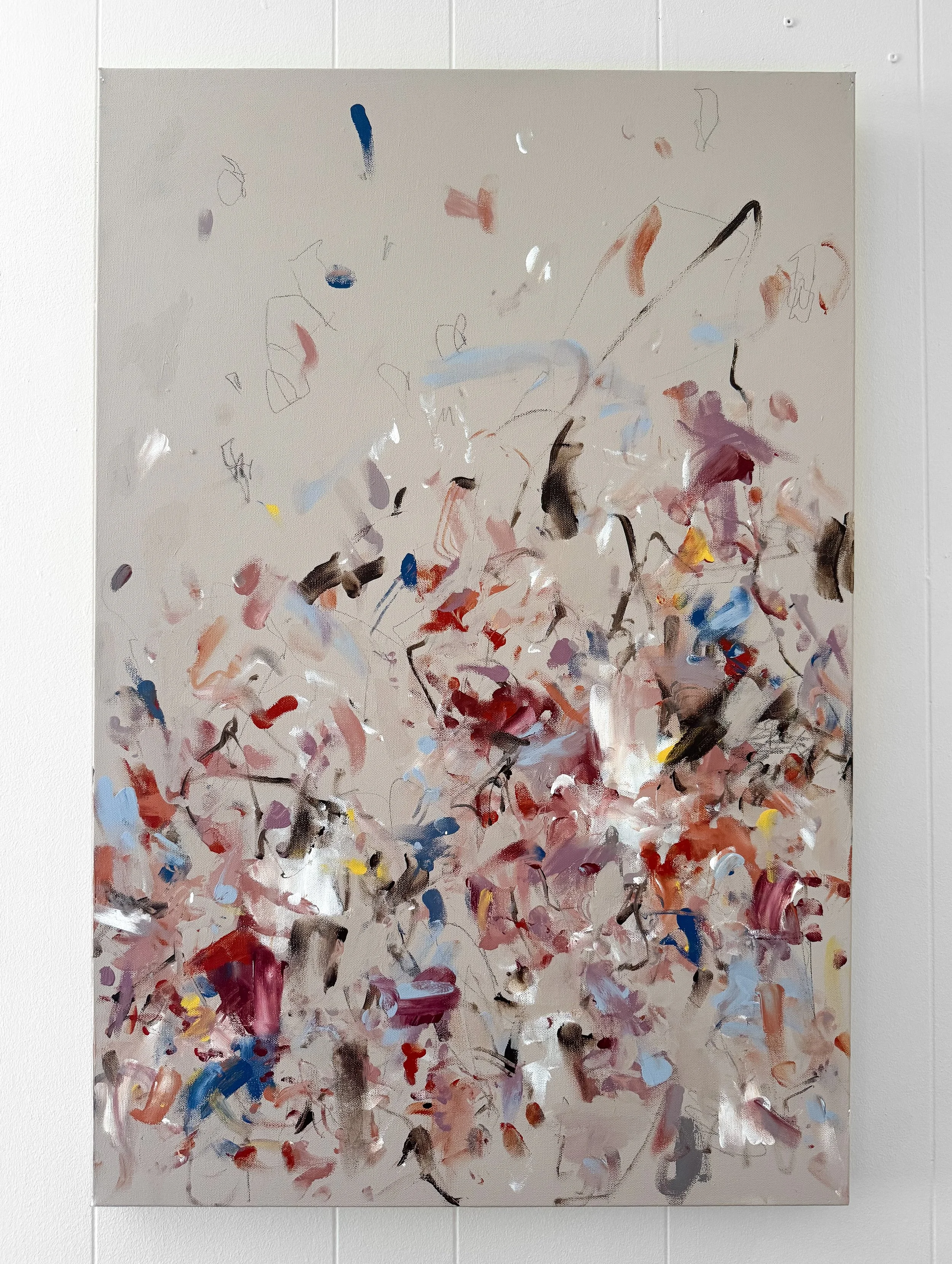 "Loving and Grieving Every Stage", 36"x24", Original Abstract Painting