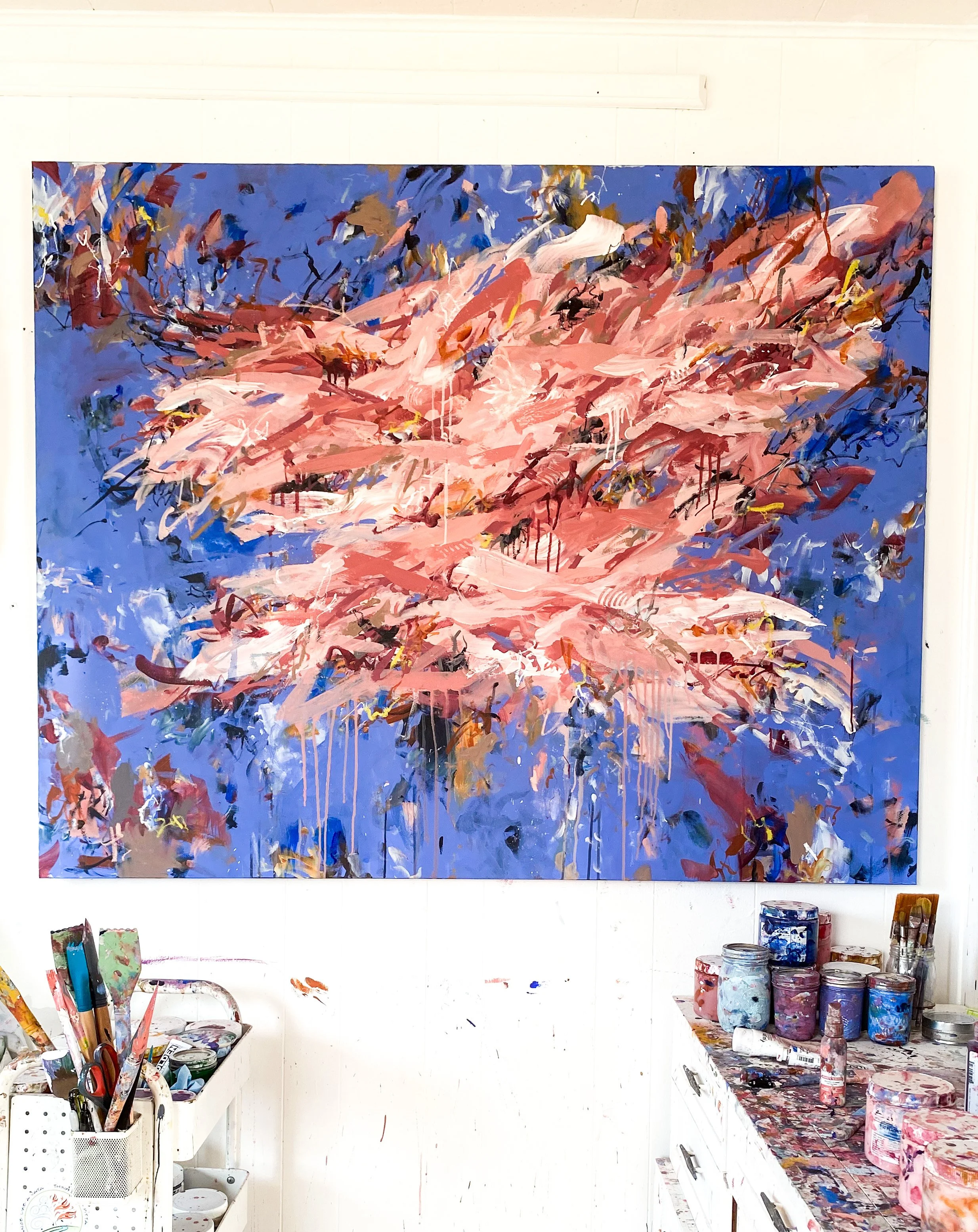"Where Do You Hide Your Anger?", 48”x60”, Original Abstract Painting