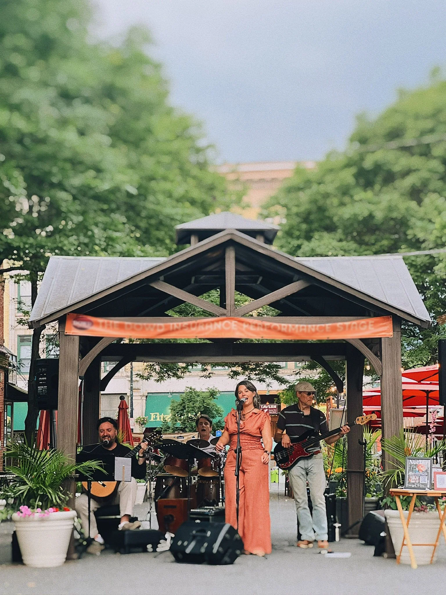 Summer on Strong at Strong Avenue in Northampton - live music in the evening under the pavilion