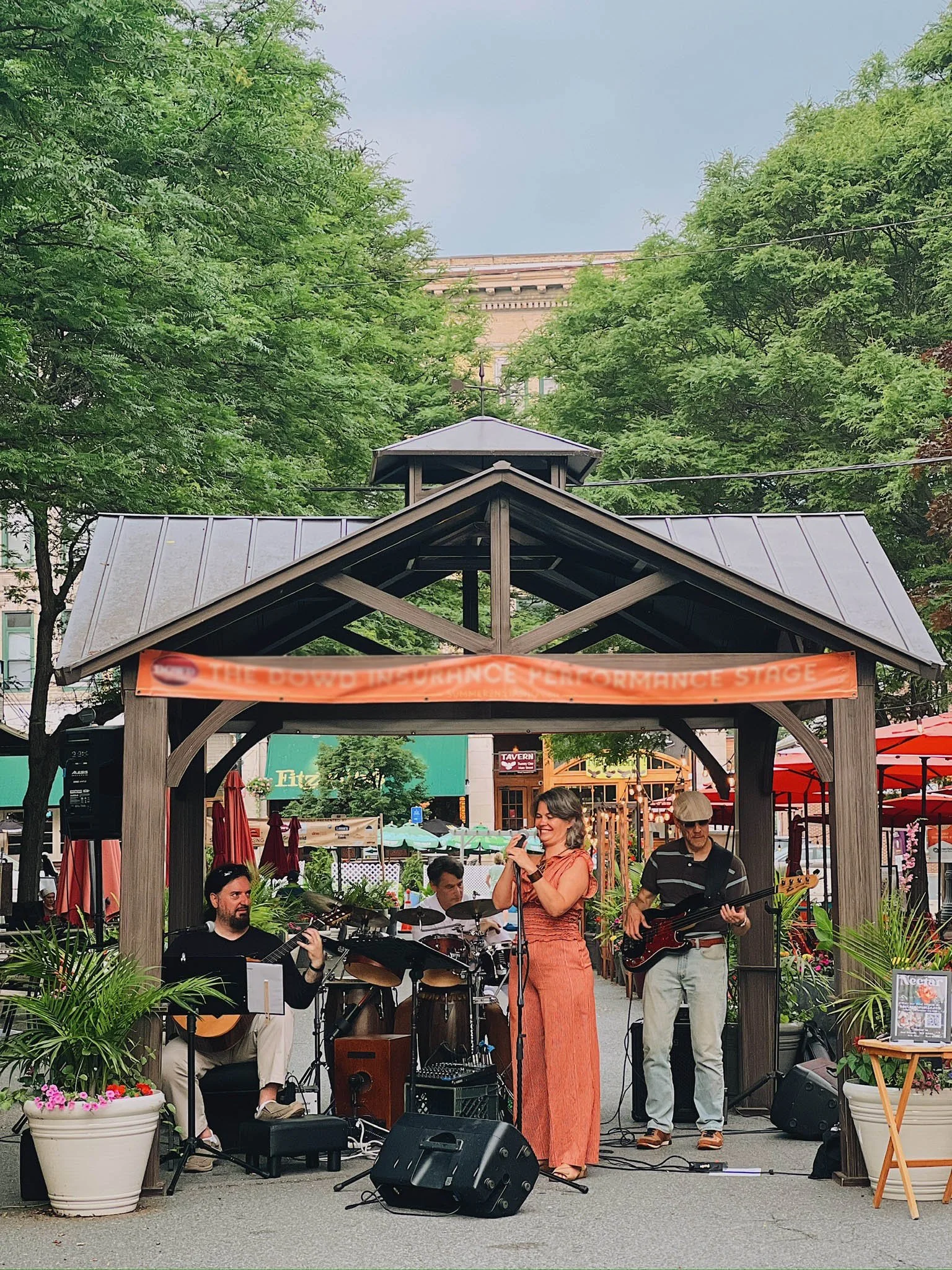 Summer on Strong at Strong Avenue in Northampton - live music under an outdoor pavilion
