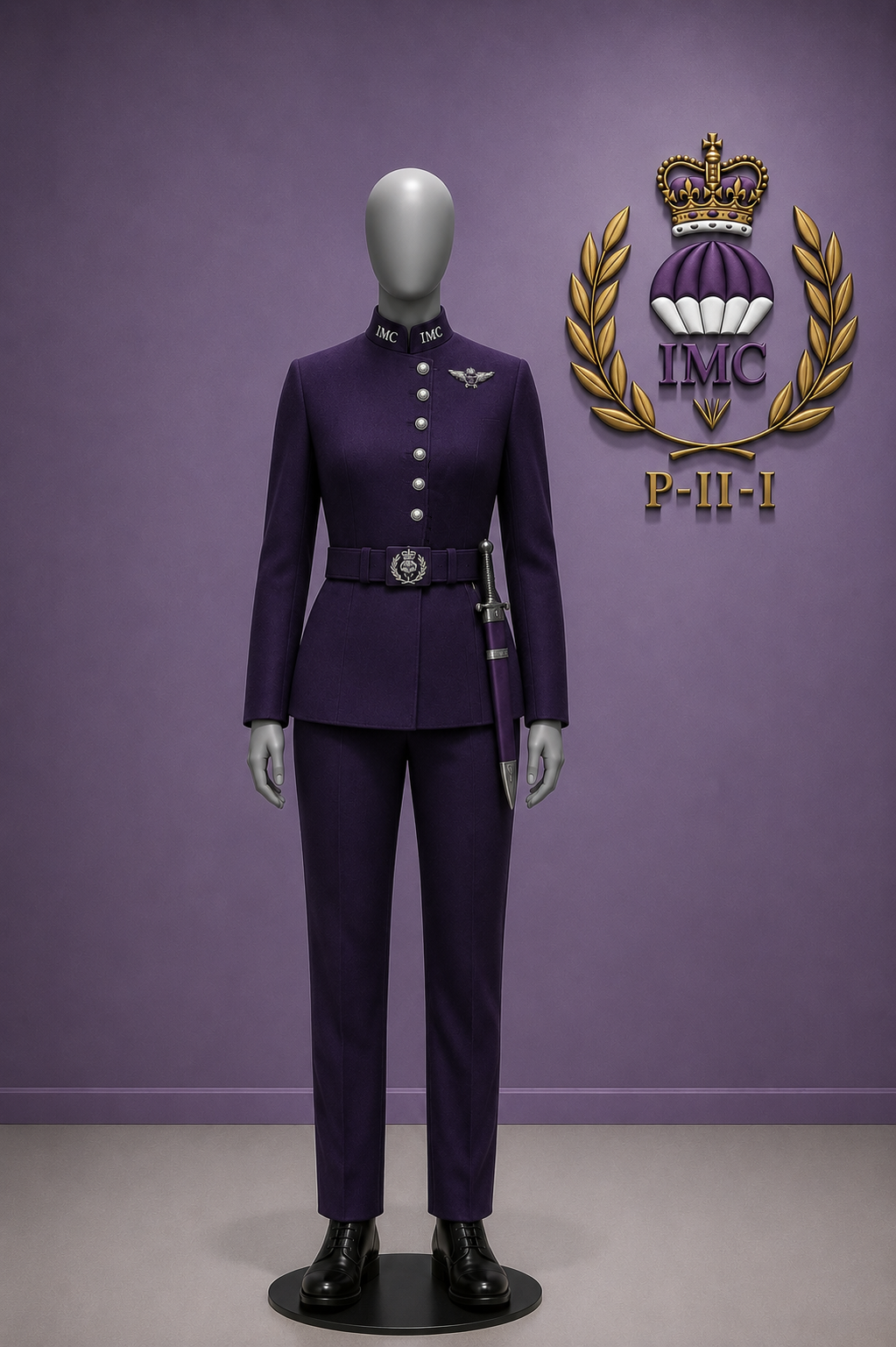 Female enlisted marine deck dress: Identical to male version except that jacket does up right over left.