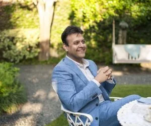 IN LANSON’S GARDEN WITH ARPAN GUPTA; FOUNDER OF CARNEGIE HOMES