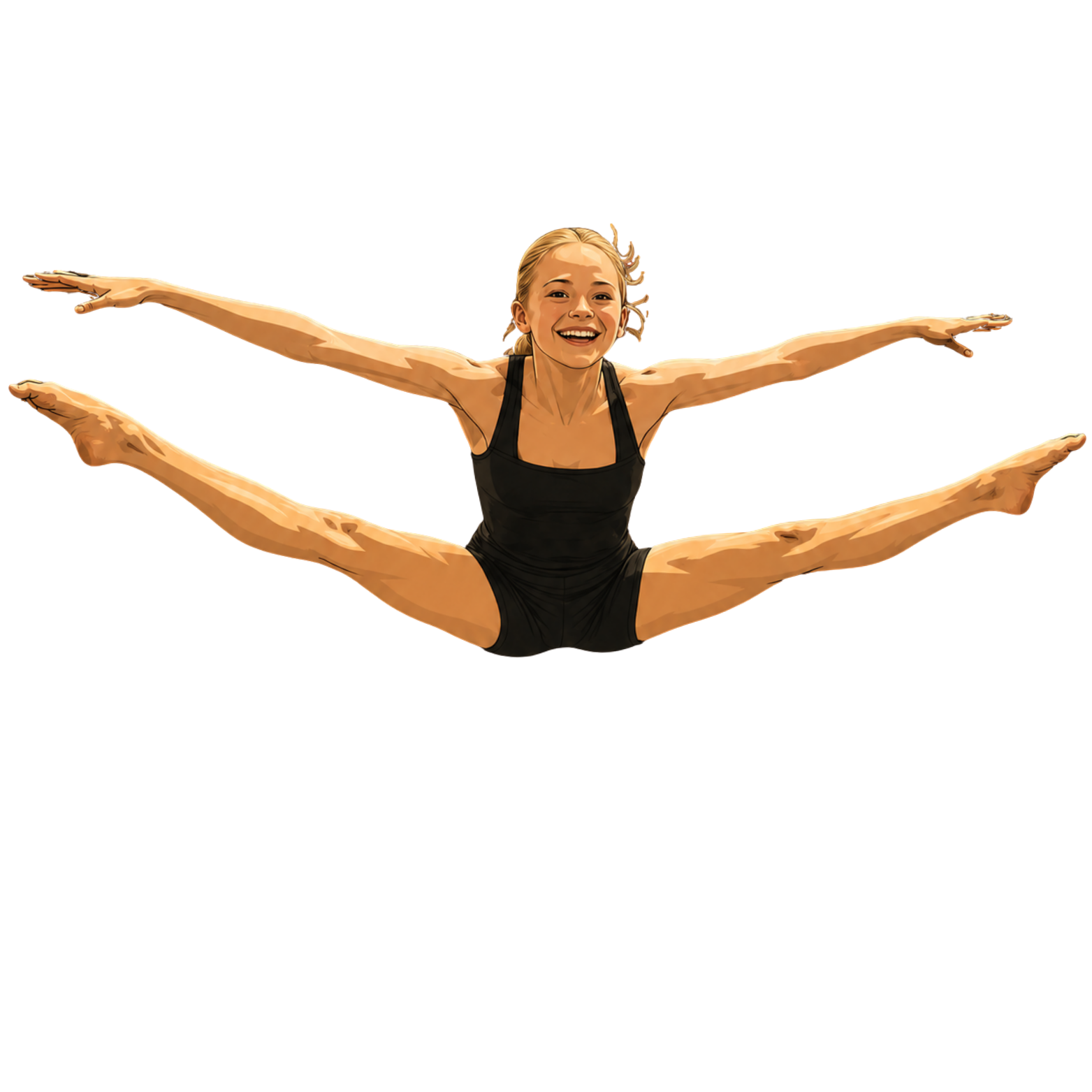 Dancer performing a toe touch during private dance coaching at Coach V's Place in Farmington, MN.