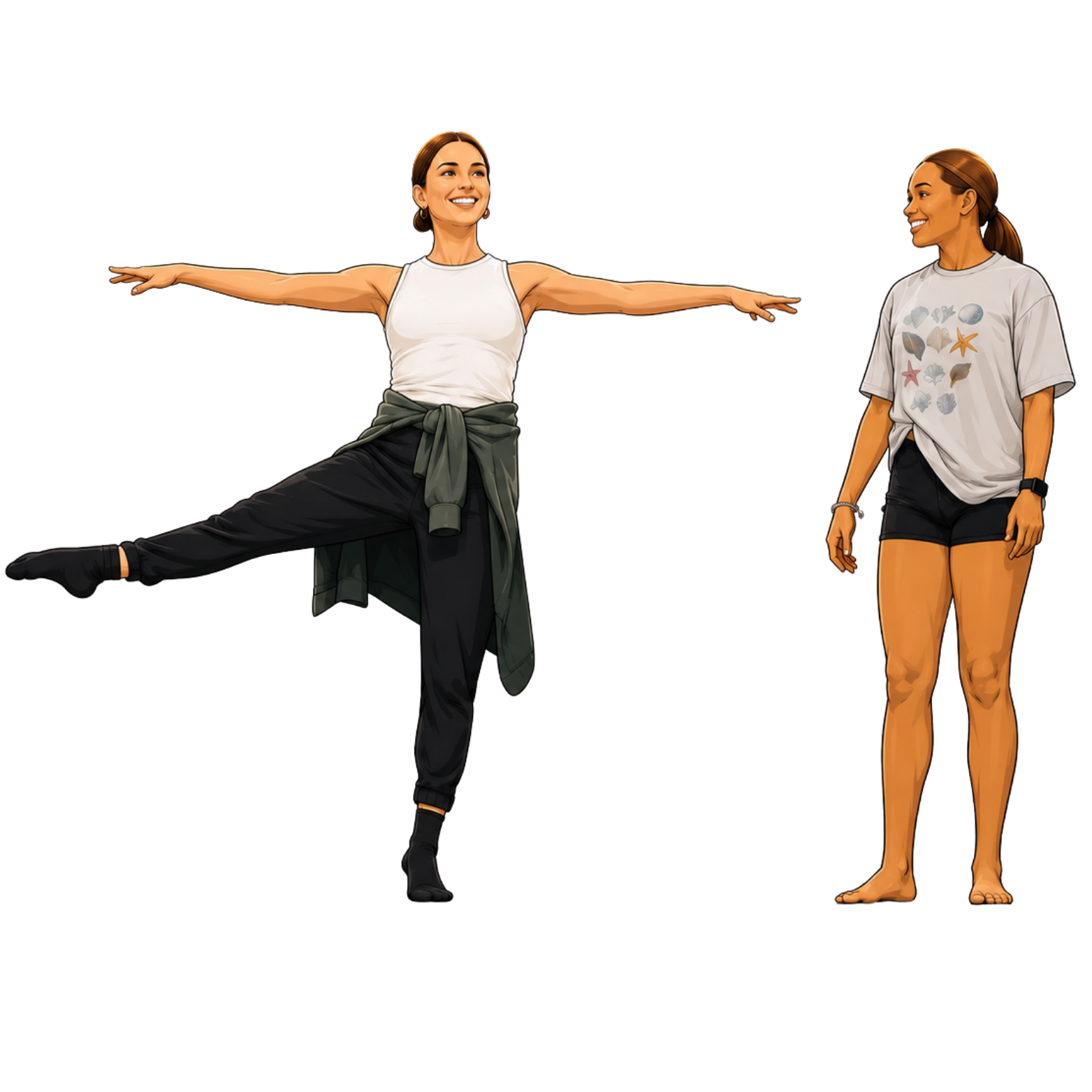 Coach V demonstrating the working leg in second position for open turns during a private dance lesson in Farmington, MN.