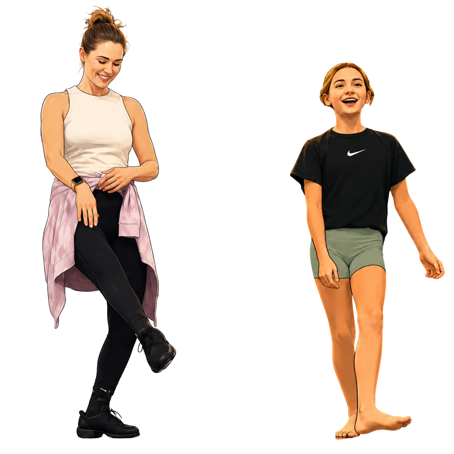 Coach V demonstrating croisé position for à la seconde turns alongside a dancer during one-on-one private dance coaching.