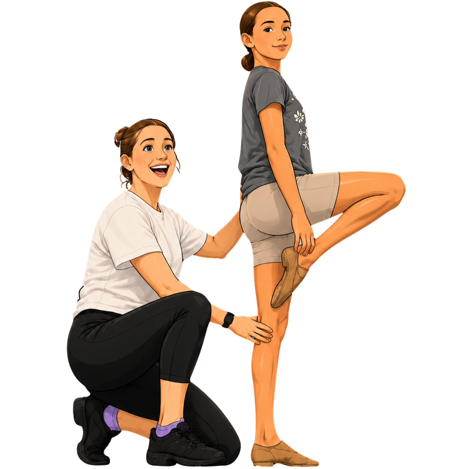 One-on-one dance coaching session focused on pirouette technique at Coach V's Place in Farmington, MN.