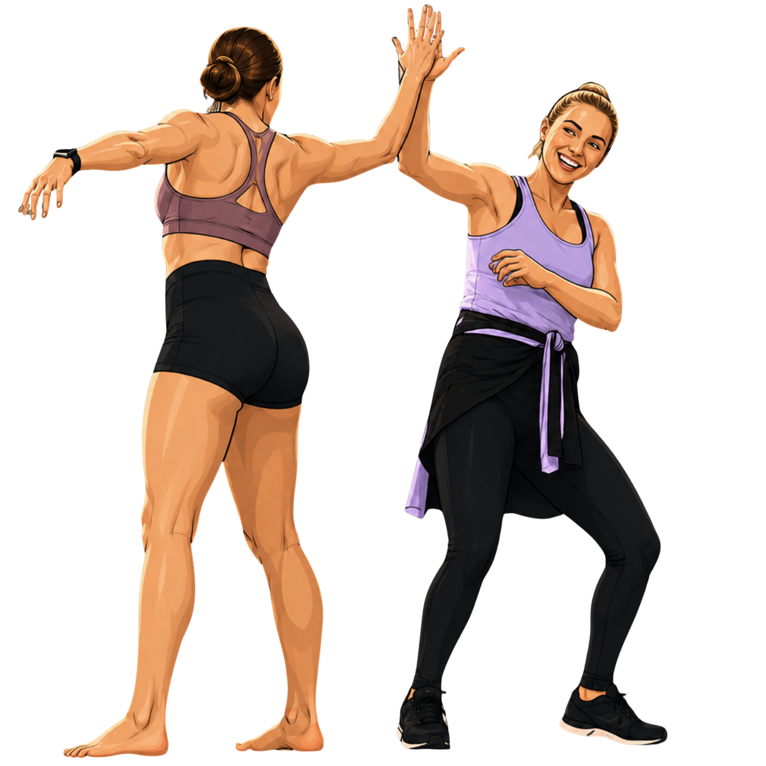 Dance coach celebrating with a student during a private dance lesson at Coach V's Place in Farmington, MN.