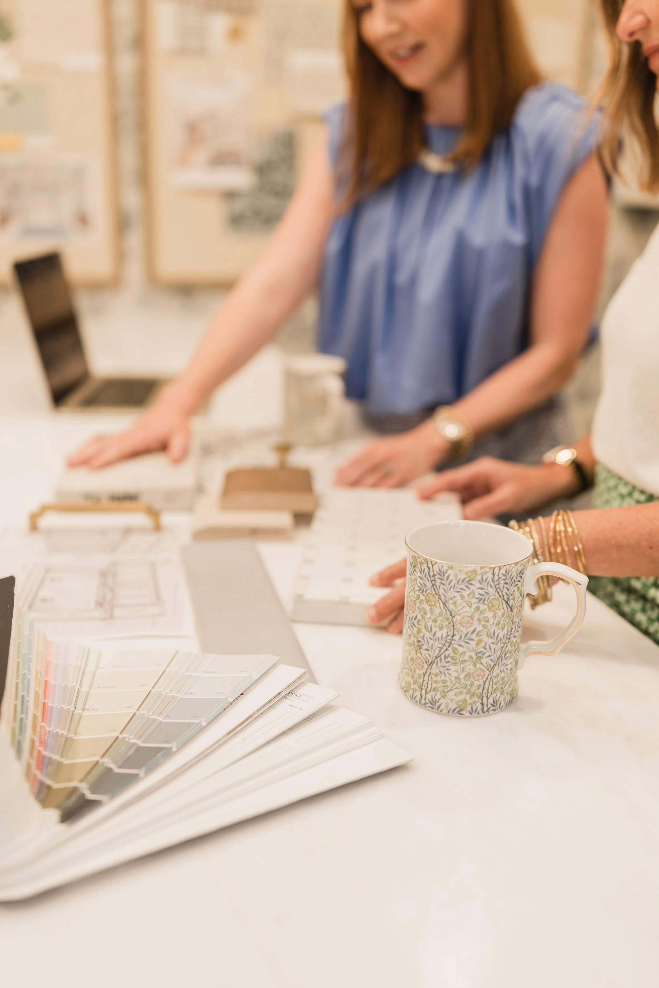 Fabric and material selection process at Yeager Hayes Interiors, Winston-Salem, NC