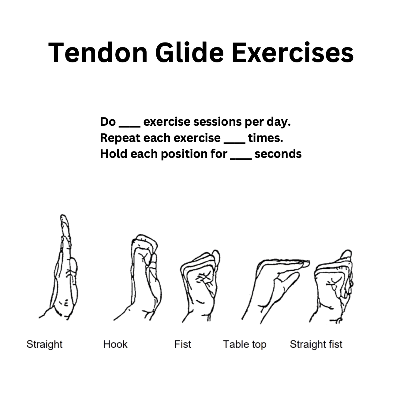 FREE Tendon Glide Exercises